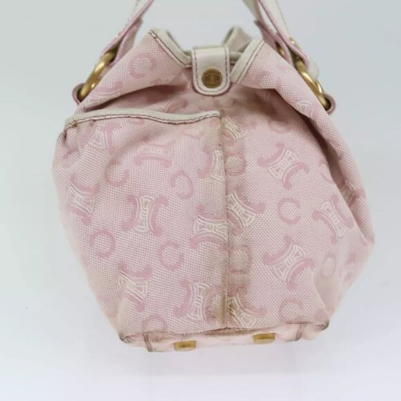 CELINE C Macadam Canvas Hand Bag Pink Auth - Picture 3 of 7